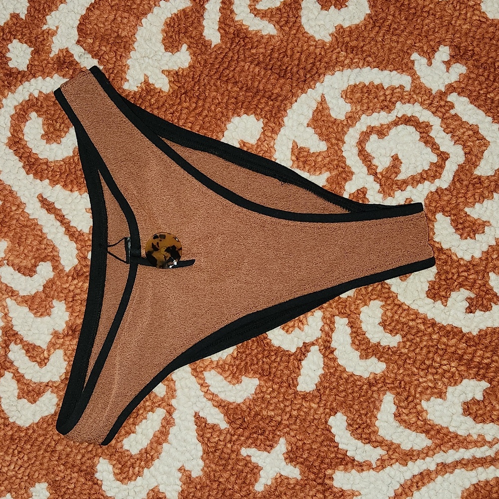 SAME swim high-rise bottoms size large burnt sienna & black